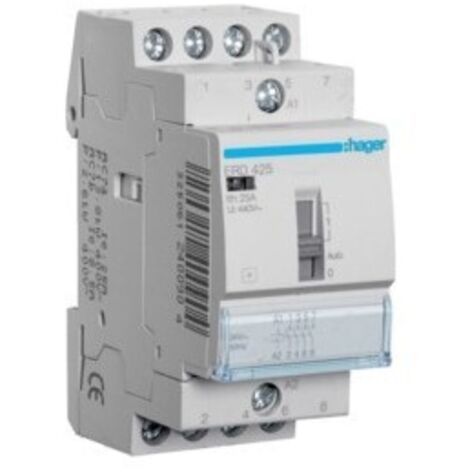 Contacteur à commande manuelle 25A. 4F. 24V HAGER ERD425