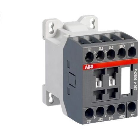 Contacteur ABB série A Line, 3 pôles , 3NO, 22 A, 24 V, 2,2 kW ( Prix pour 1 )