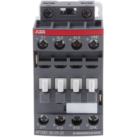 Contacteur ABB série AF, 3 pôles , 3NO, 7 A, 60 V c.c., 4 kW ( Prix pour 1 )