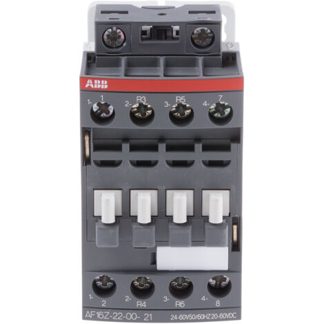 Contacteur ABB série AF, 4 pôles , 2 N/O + 2 N/F, 30 A, 60 V c.c., 7,5 kW ( Prix pour 1 )