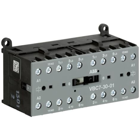 Contacteur ABB série GJL131, 3 pôles , 3NO/1NF, 20 A, 12 V c.c., 5,5 kW ( Prix pour 1 )