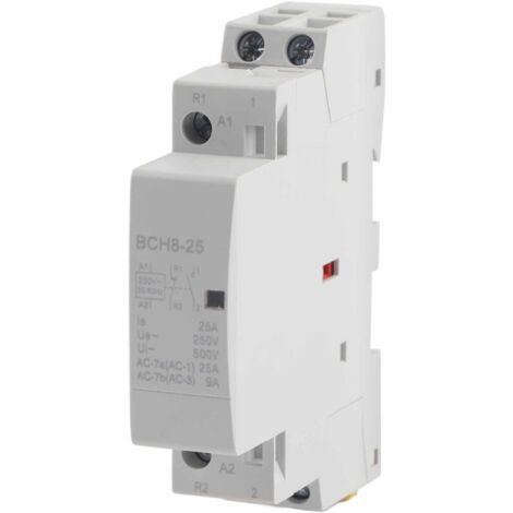 Contacteur AC 25A 230V 2P pour rail DIN