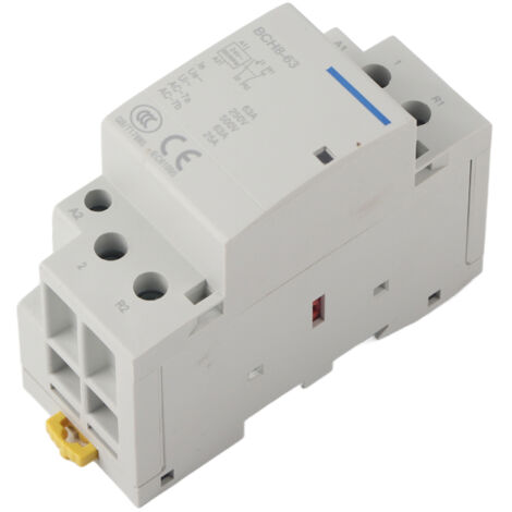 Contacteur AC 2P 63A 1NO+1NC 24V pour Montage sur Rail DIN Domestique