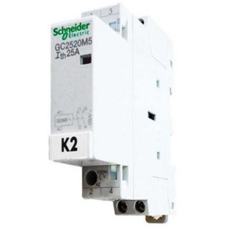 Schneider Electric - Contacteur Bipolaire modulaire 230V/50Hz - GC25 - GC2520M5 -