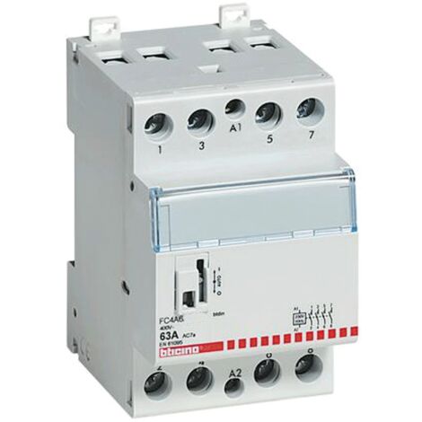 Contacteur Bticino 4NO 63A 230V 3 modules FC4A6/24N