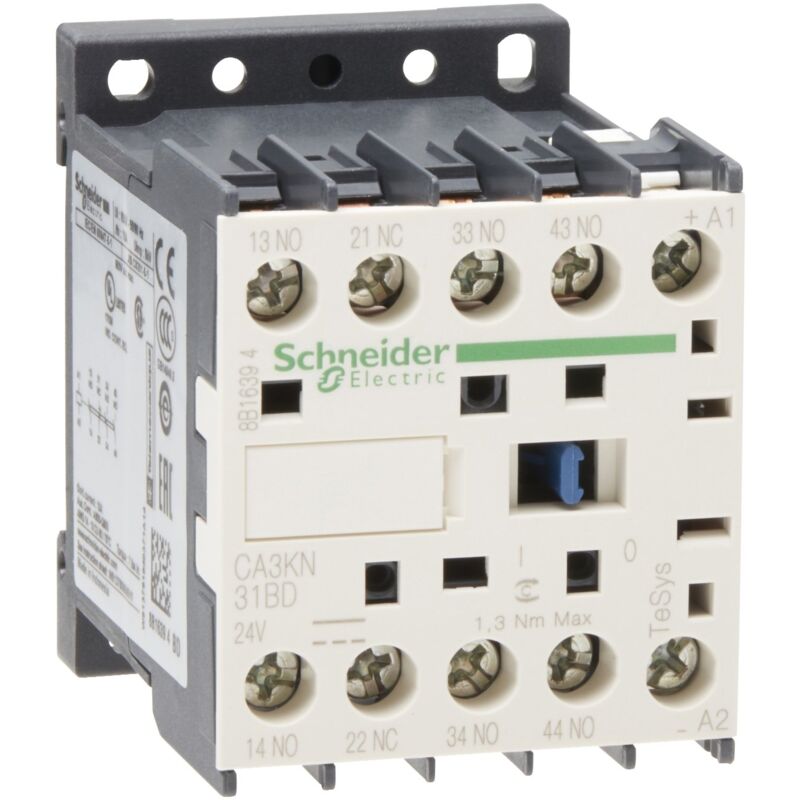 Schneider Electric - Contacteur CA3K 3 f plus 1 o instantané 10 a 24 v cc - CA3KN31BD