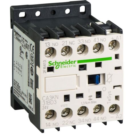 Contacteur CA3K 3 F plus 1 O instantané 10 A 24 V CC - CA3KN31BD3