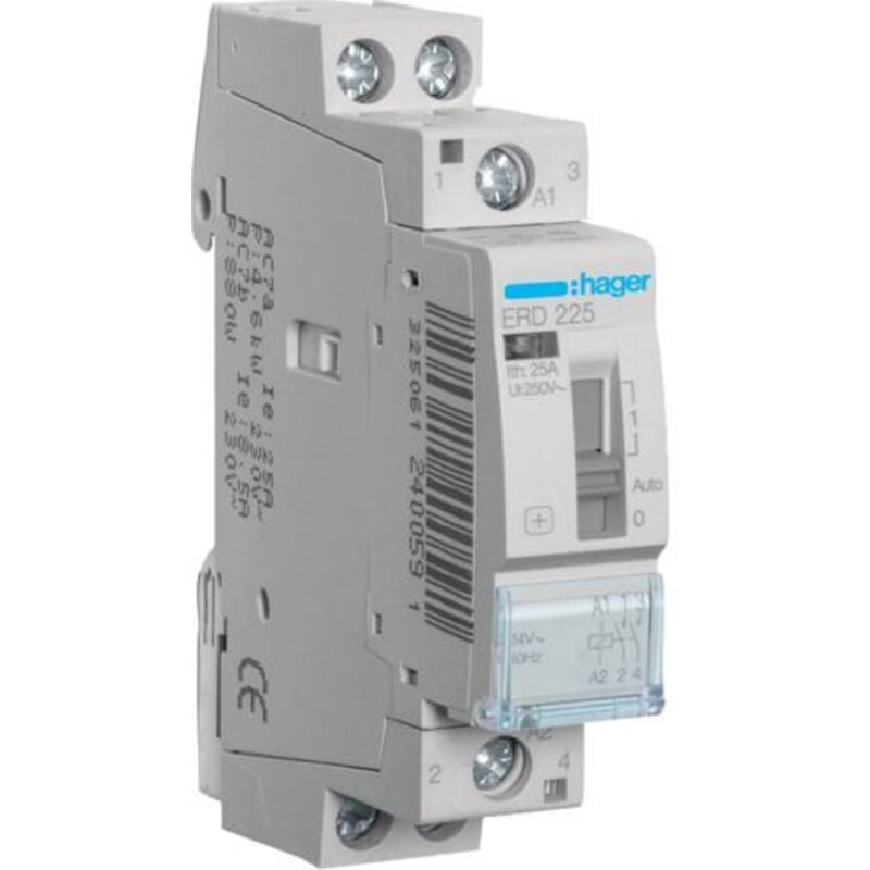 Contacteur à commande manuelle 25A 2F 24V Hager ERD225
