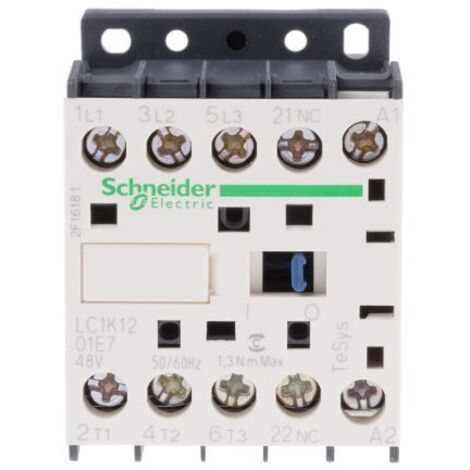 Contacteur de puissance 12 A triphasé 48 V CA 0Z 1R LC1K1201E7