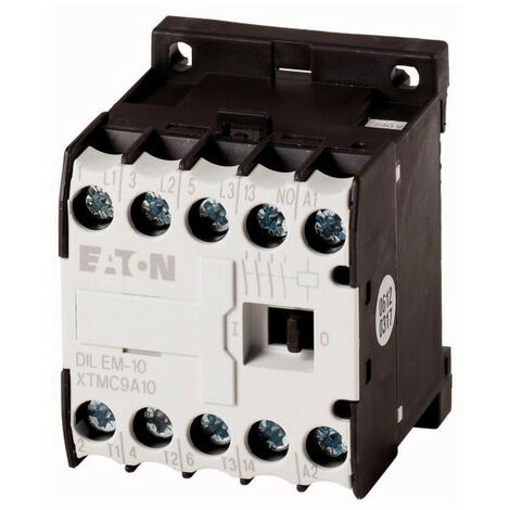 Contacteur de puissance 3p+1F 4kW/400V/AC3 EATON DILEM-10(42V50/60HZ)