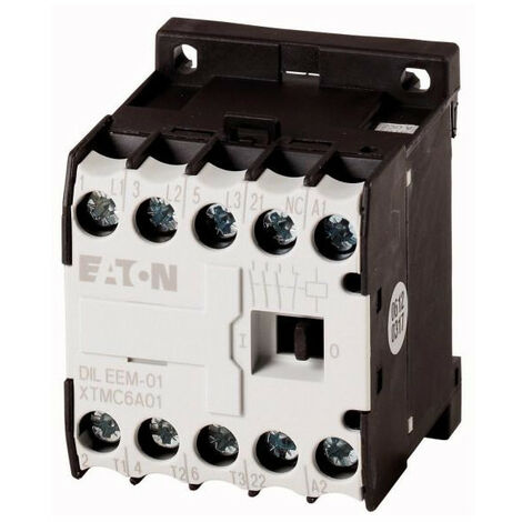 Contacteur de puissance 3p+1O 3kW/400V/AC3 EATON DILEEM-01-G(48VDC)