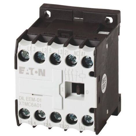 Contacteur de puissance 3p+1O 3kW/400V/AC3 EATON DILEEM-01(24V50HZ)