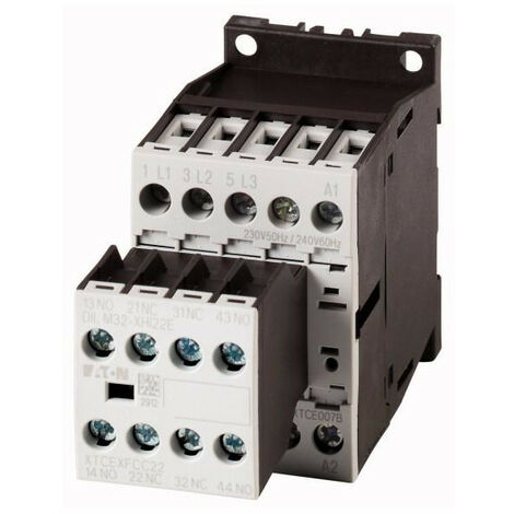 Contacteur de puissance 3p+2F+2O 7.5kW/400V/AC3 000106363 EATON DILM15-22(230V50HZ,240V60HZ)