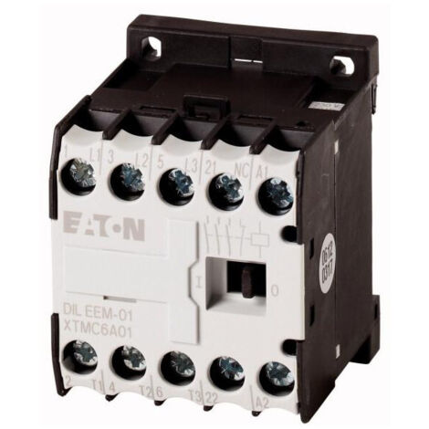Contacteur de puissance 6A 3P 24V AC 0Z 1R dileem-01 (24V 50/60Hz) 051621