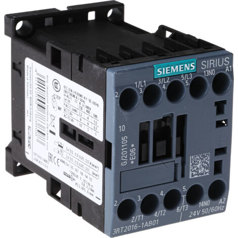 Contacteur de puissance 9A 3P 24V AC 1Z 0R S00 3RT2016-1AB01