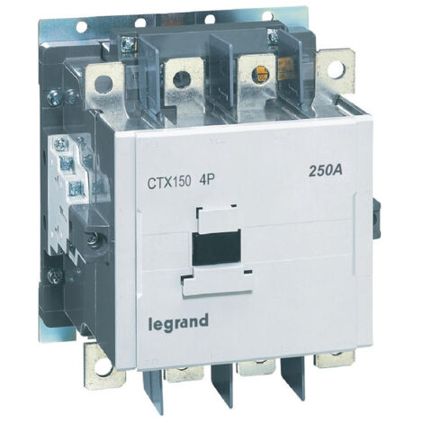 Contacteur de puissance CTX 4 pôles 150A 2 contacts auxiliaires NO+2NF intégrés tension commande 100V à 240V (416476)