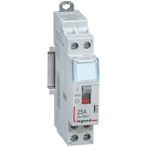 Contacteur de puissance CX³ bobine 230V - 2P 250V - 25A - contact 2F - 1 module - 412544 - LEGRAND