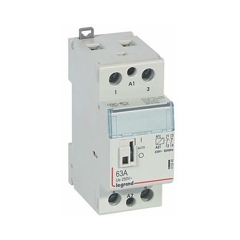 Contacteur de puissance CX³ bobine 230V - 2P 250V - 63A - contact 2O - 2 modules - 412548 - LEGRAND