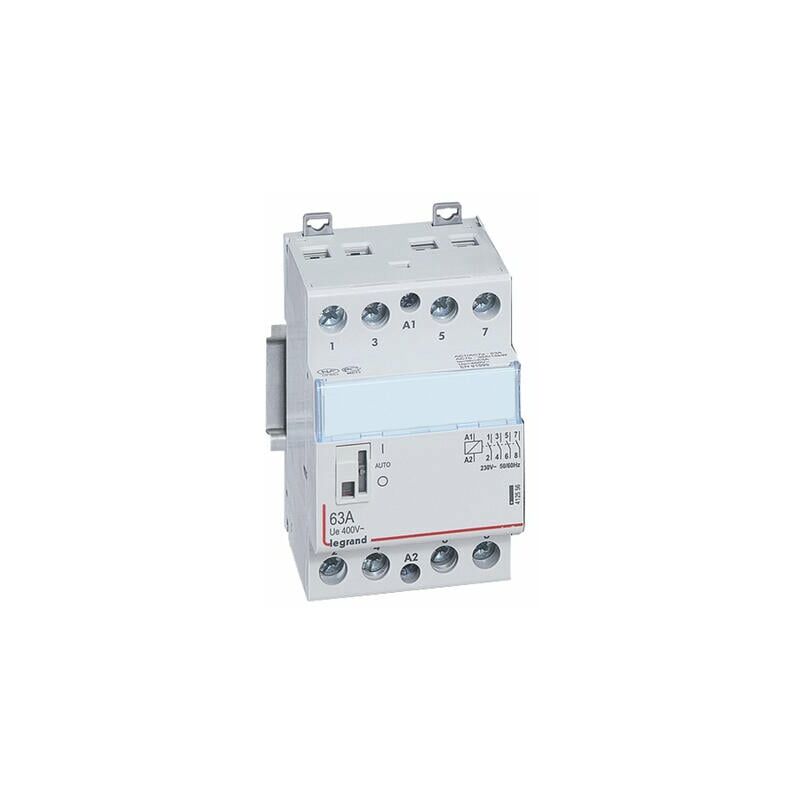 Contacteur de puissance CX³ bobine 230V - 4P 250V - 63A - contact 4F - 3 modules - 412556 Legrand