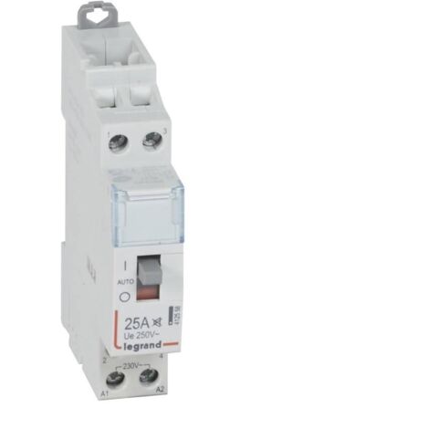 Contacteur de puissance CX³ silencieux bobine 230V 2 Pôles 250V 25A contact 2F 1 module LEGRAND 412558
