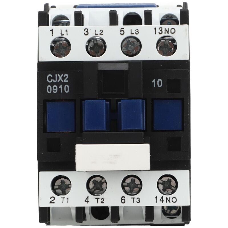 Sjlerst - Contacteur de puissance électrique CJX2 0910, Contact argenté triphasé avec base de montage sur Rail Din pour moteur ac 9A