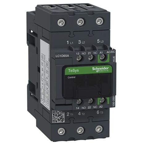 Contacteur de puissance Schneider TeSys D 3P AC-3 bobine 250V AC/DC  65W