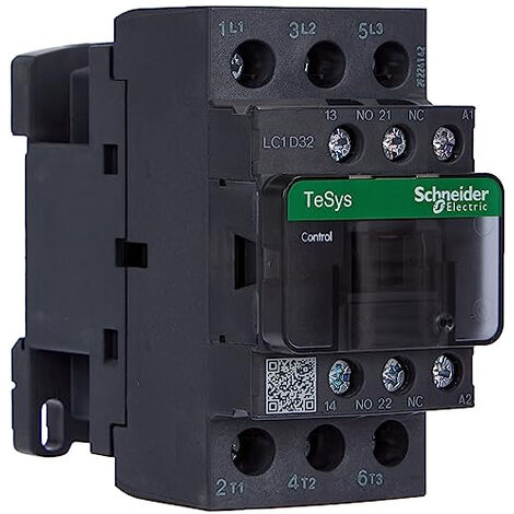 Contacteur de puissance TeSys D AC3 32A 3P 1NO 1NC bobine 24VAC bornes de boîte
