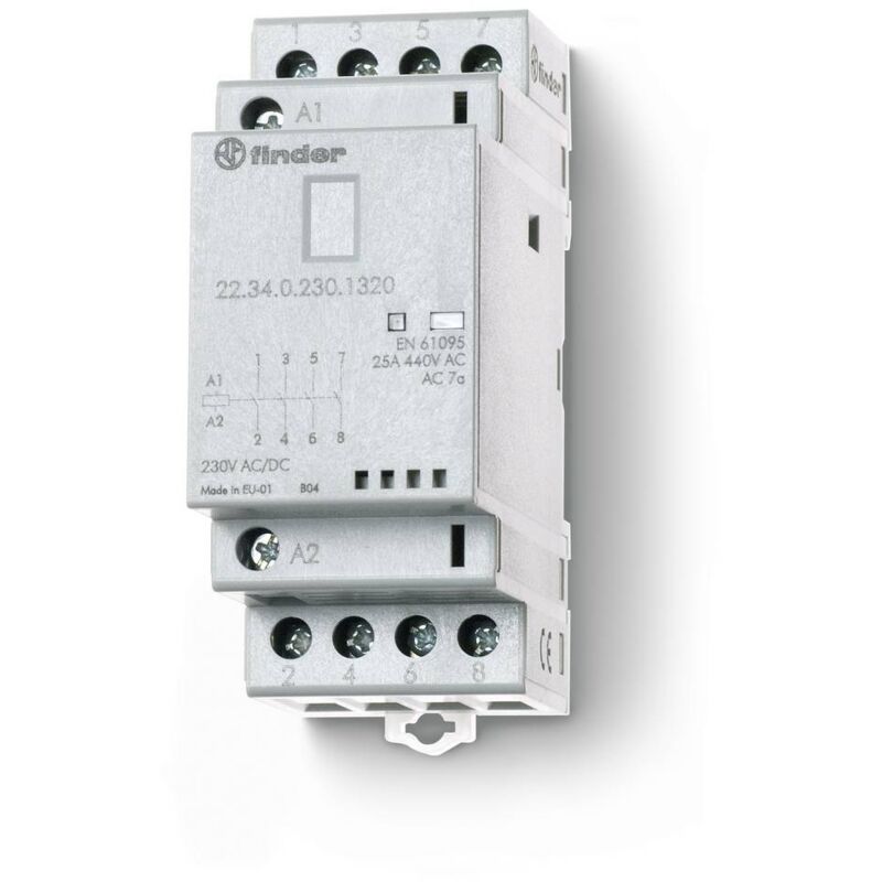 22.34.0.120.1620 Contacteur 2 no (t), 2 nf (r) 120 v/dc, 120 v/ac 25 a 1 pc(s) A941091 - Finder