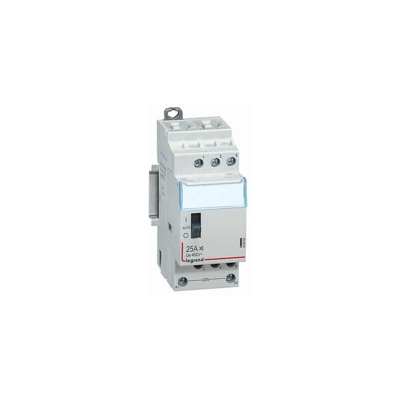 Contacteur domestique CX³ silencieux bobine 230V - 3P 400V - 25A - contact 3F - 2 modules Legrand