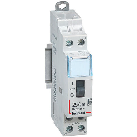 Contacteur domestique silencieux 250V 25A Contact 2F - 1 module - Legrand