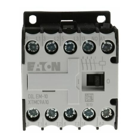 Contacteur Eaton série DILEM, 3 pôles , 3NO, 9 A, 240 V c.a., 4 kW ( Prix pour 1 )