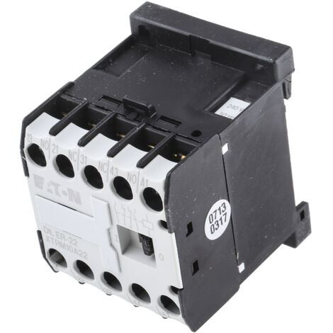 Contacteur Eaton série DILER, 4 pôles , 2 N/O + 2 N/F, 3 A, 240 V c.a. ( Prix pour 1 )