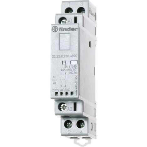Contacteur Finder série 22 Series, 2 pôles , 25 A, 240 V ac ( Prix pour 1 )