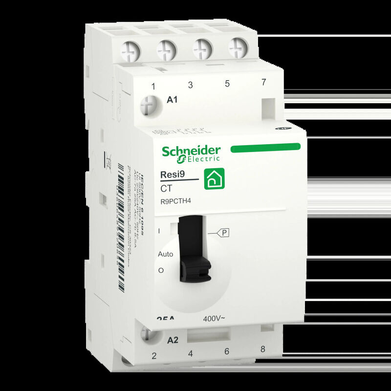 Schneider Electric - Contacteur heures creuses pour chauffe-eau - 25A -4NO -Rési9-Schneider R9PCTH4