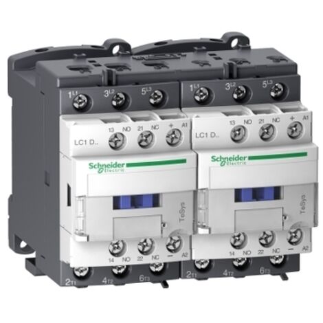 Contacteur inverseur TeSys Deca - 3P(3 NO) - AC-3 - = 440 V 32 A - bobine 24 V CC - LC2D32BL