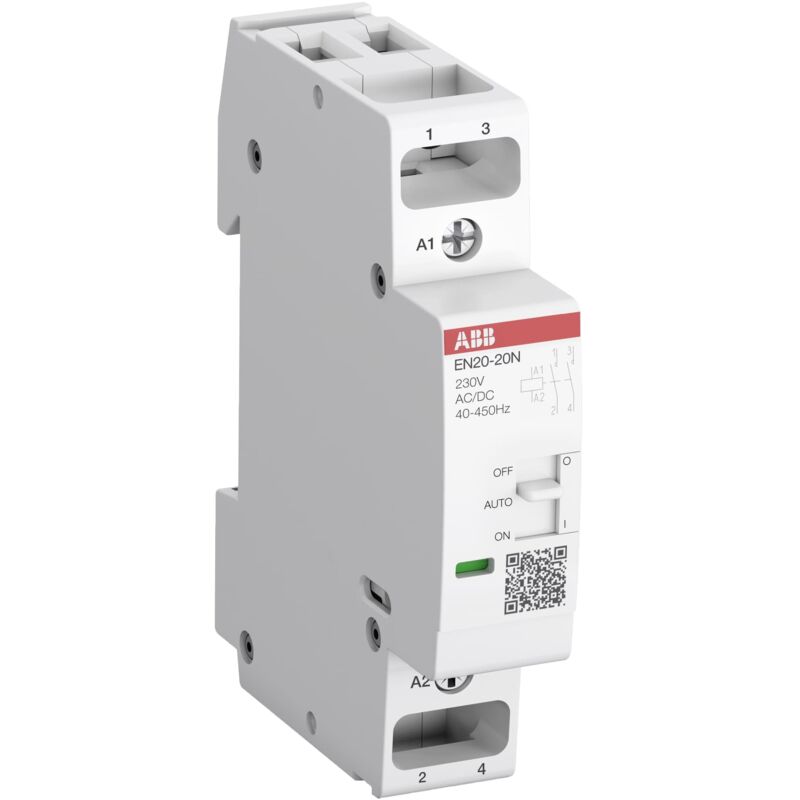 Contacteur ABB série EN20, 2 pôles , 2 n/o, 20 a, 24 v, 4,6 kW ( Prix pour 1 )