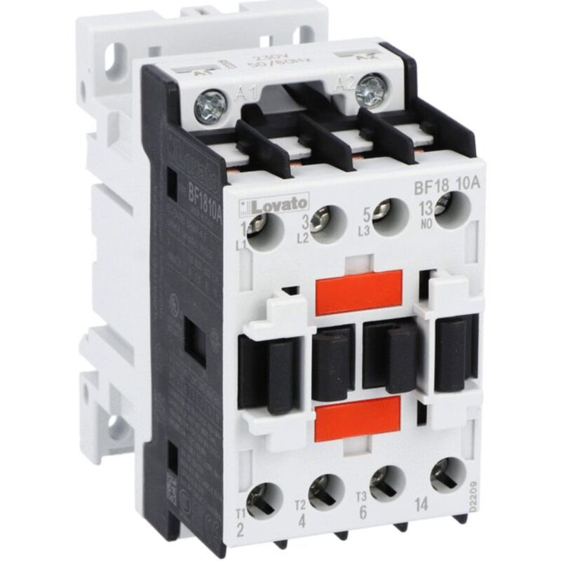 Contacteur Lovato tripolaire 18A 1 bobine de contact auxiliaire 400VAC BF1810A400