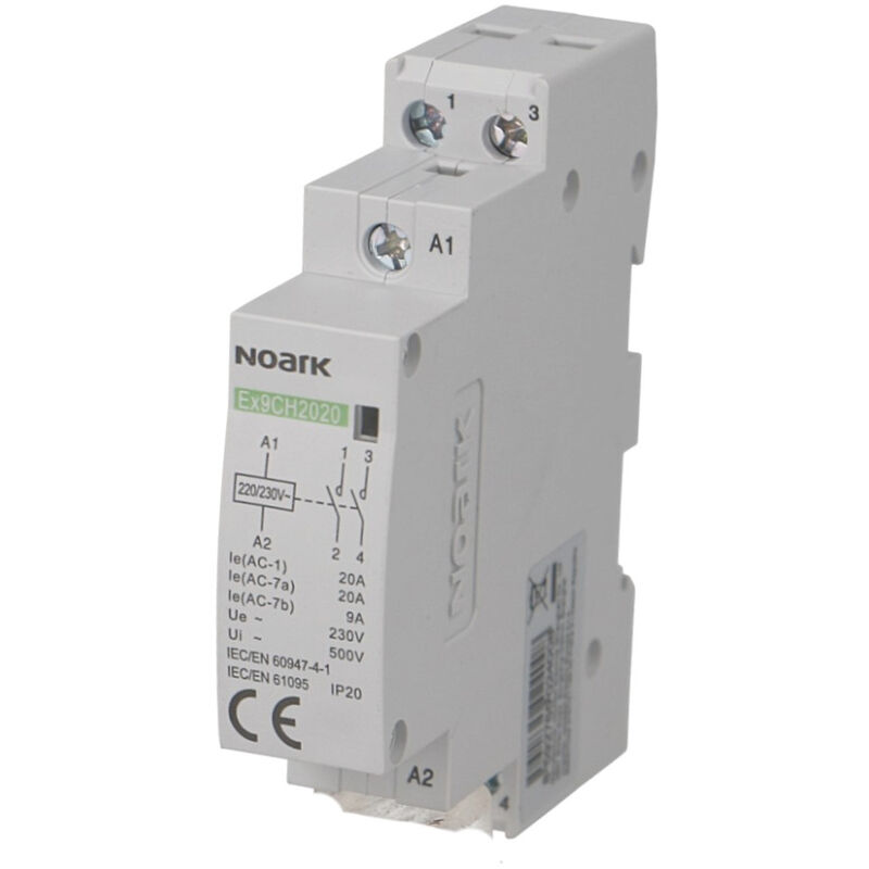 Contacteur modulaire 20A 2NF 230V Noark