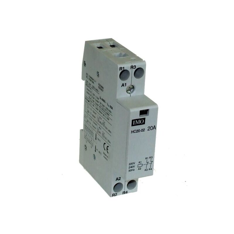 Contacteur modulaire 20A, bobine 230VAC, 2NF, 1 module IMO