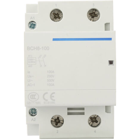Contacteur Modulaire 2P 100A 230V AC pour Usage Domestique 50/60Hz