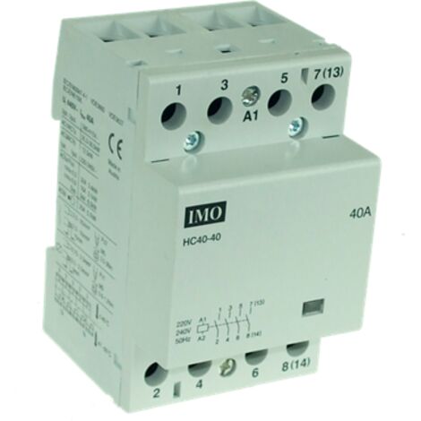 Contacteur modulaire 4 poles 40A 230V 4 NO ref: HC40-40230