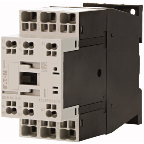 Contacteur puissance 3 380 400V 18.5KW 1 F 1 O 230V 50/60Hz Bornes Push In 000199672 EATON DILM38 11(230V50/60HZ) PI