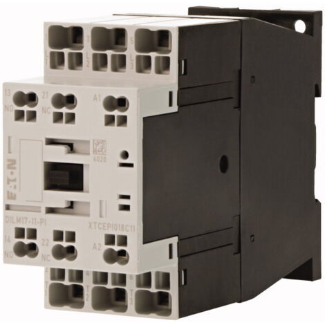 Contacteur puissance 3 380 400V 7.5KW 1 F 1 O 220V 50/60Hz Bornes Push In 000199667 EATON DILM17 11(220V50/60HZ) PI