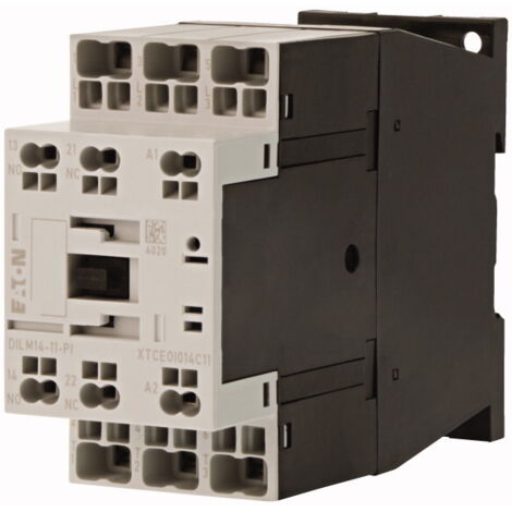 Contacteur puissance,380 400V 5.5KW 1F1O 42V 50Hz 48V 60Hz Bornes Push In 000199277 EATON DILM14 11(42V50HZ,48V60HZ) PI