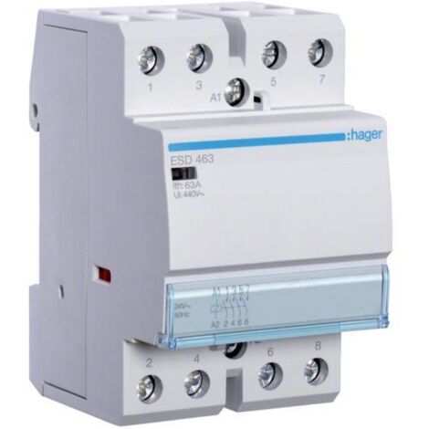 Contacteur Sans Commande Manuelle 63A 4F 24V - HAGESD463