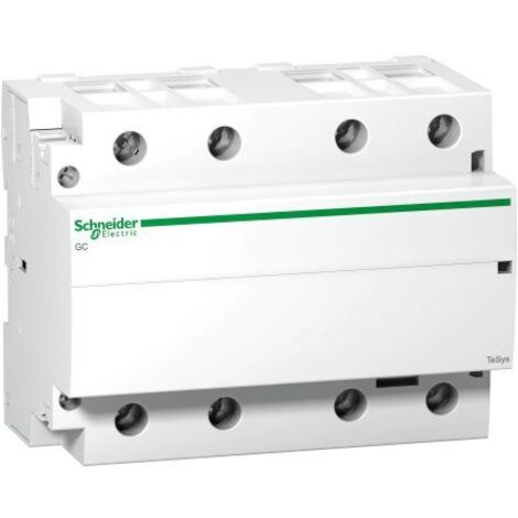 Contacteur Schneider Electric, 4 pôles , 4 N/O, 100 A, 220  240 V c.a. ( Prix pour Paquet de 2 )