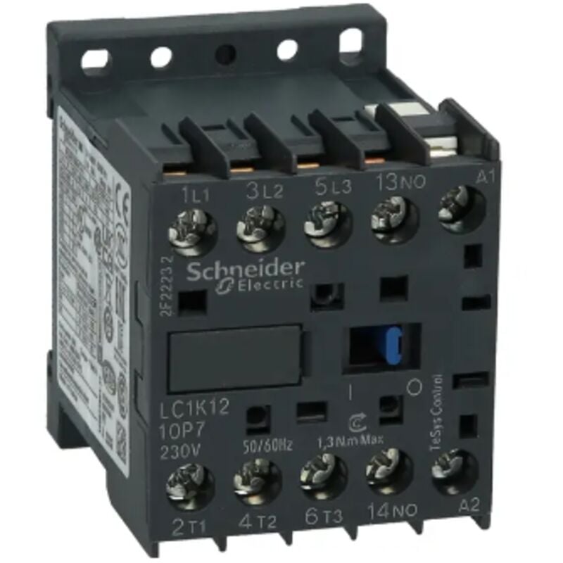 Schneider Electric - Contacteur TeSys LC1K 3P AC3 440V 12 a bobine 230 vca - LC1K1210P7