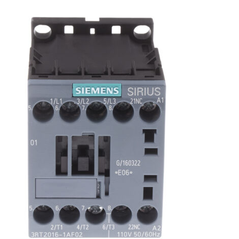 Contacteur Siemens série 3RT2, 3 pôles , 3NO, 9 A, 110 V c.a., 4 kW ( Prix pour 1 )