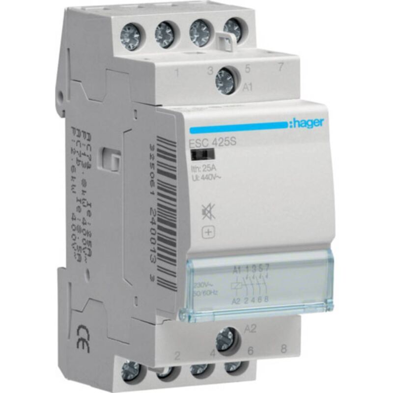 Contacteur silencieux - 4P - 230V - 25A - 4F