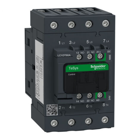 Contacteur TeSys D 4P 80A AC-1 jusqu'a 440V bobine 24V CC Everlin - LC1DT80ABBE